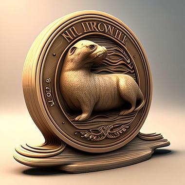 3D модель Відома тварина тюлень Гувер (STL)